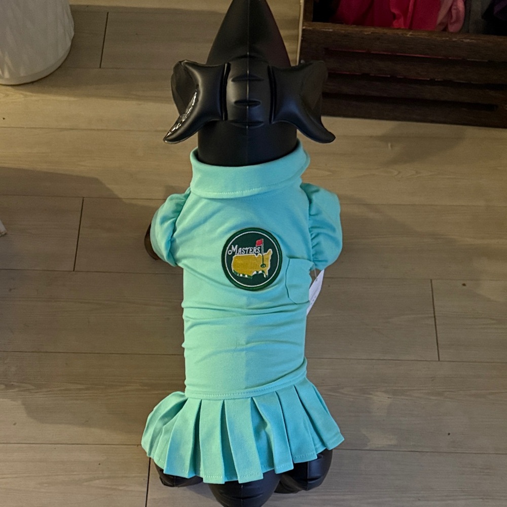 Golf Masters Teal Dog Dress